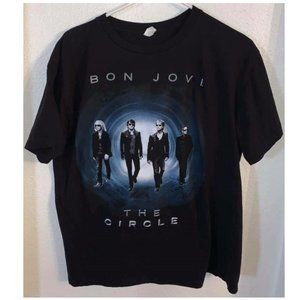 Bon Jovi The Circle Men's Short Sleeve Black T-Shirt (size XL)